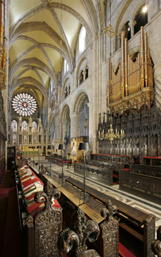 View of the quire looking east. 